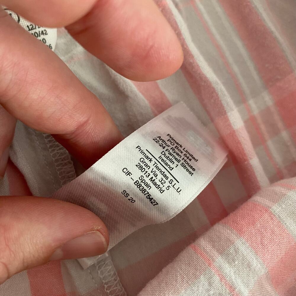 Love to Lounge Women's PJ Shorts size M Pink Gray Plaid - Picture 3 of 16